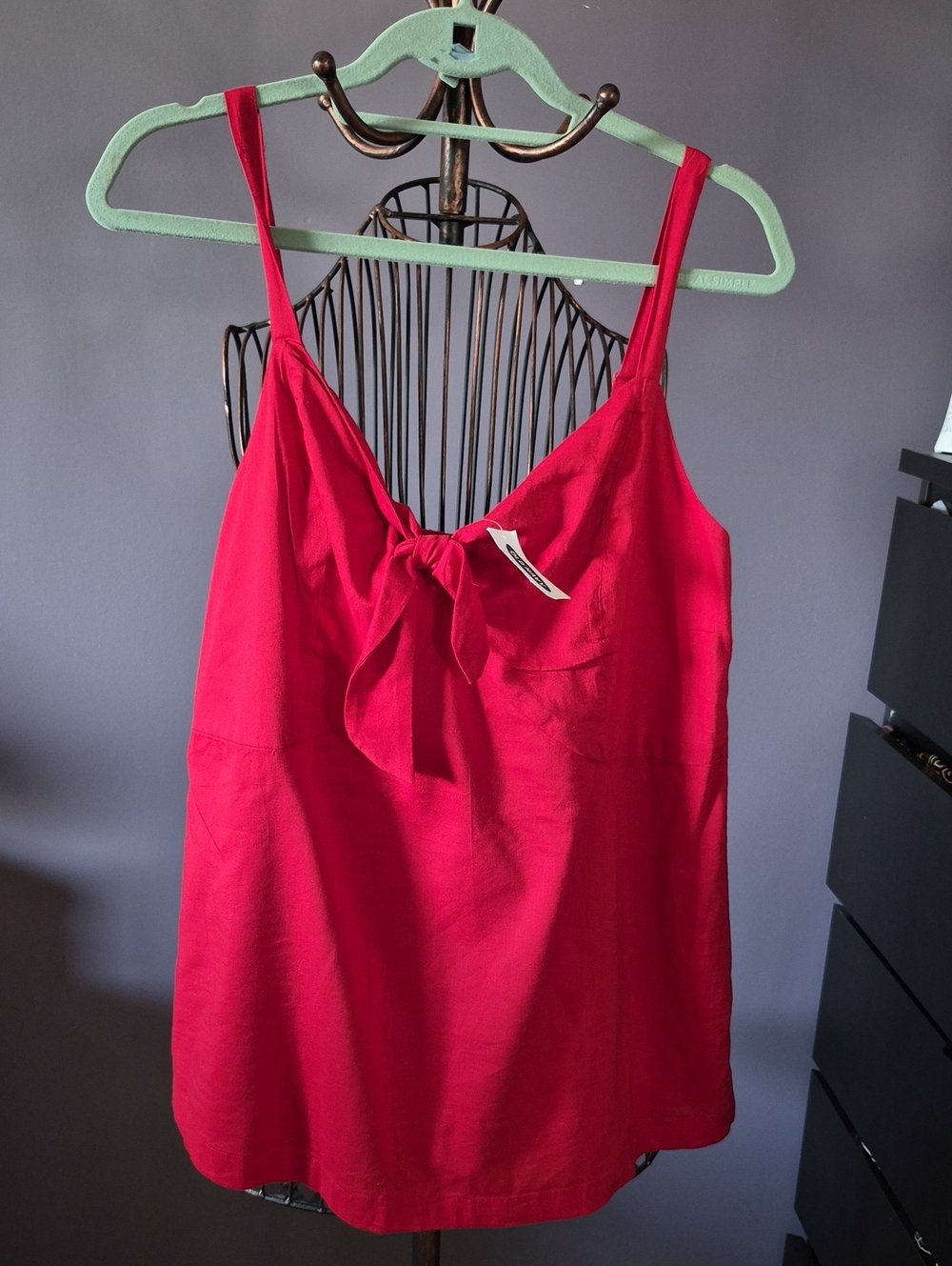Old Navy Red Tie-Front Camisole Tank